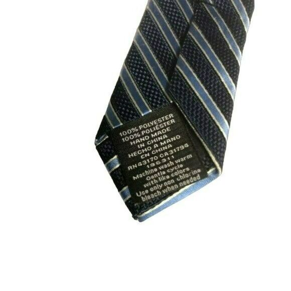 5/$10 Vintage Stafford Men's Necktie Navy Sky Blue - Picture 6 of 6